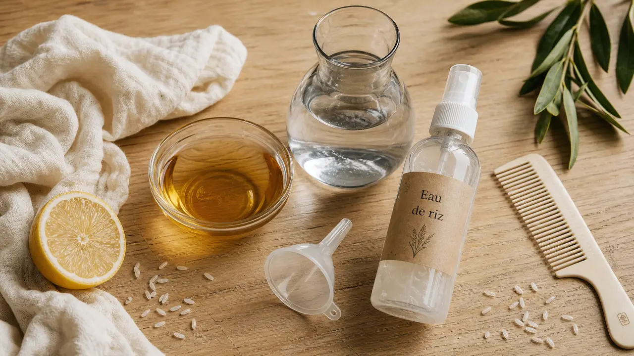 Recette grand-mère anti-frisottis : vinaigre de cidre et eau de riz sans effet gras