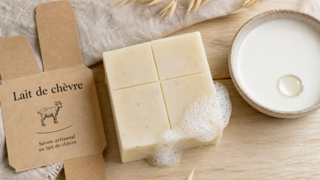 Savon au lait de chèvre : douceur, acide lactique et précautions d’usage