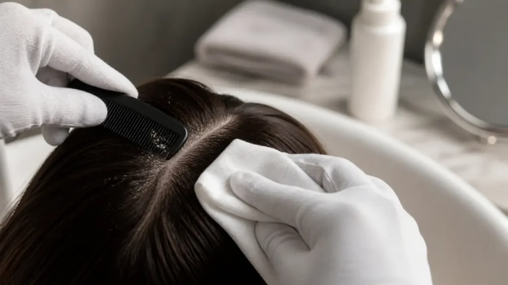Pellicules sèches ou grasses : les enlever sans shampoing sans irriter le cuir chevelu