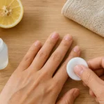 Comment retirer du vernis sans dissolvant : coton alcool 90° et citron sur ongle