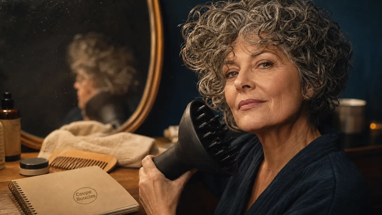 Coupe cheveux frisés courts femme 60 ans : boucles courtes définies