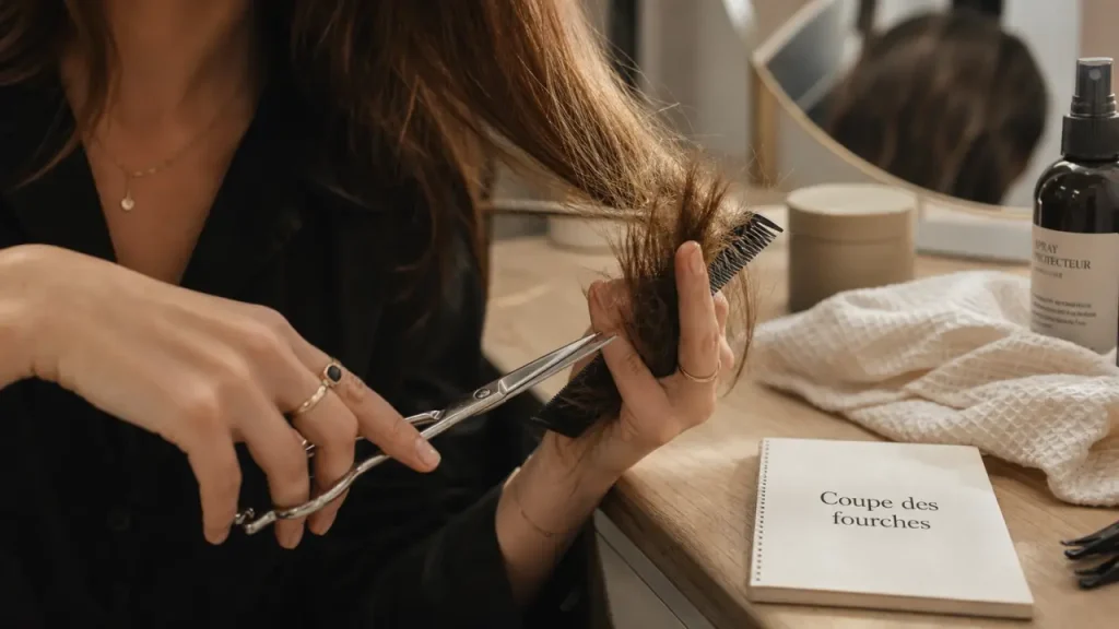 Couper les fourches sans perdre de longueur : ciseaux, dusting ou coupe-fourche ?