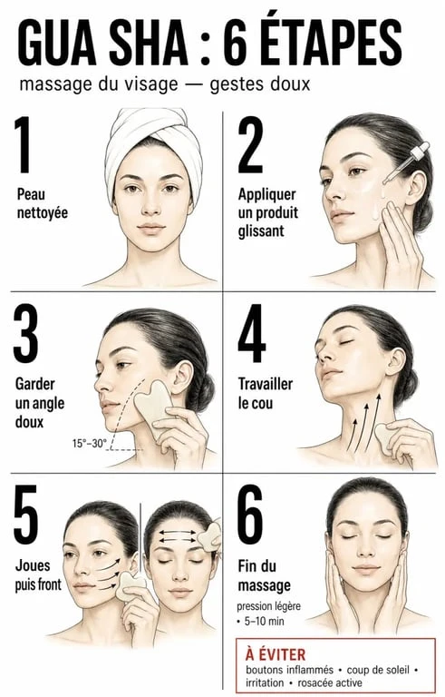 Gua sha bienfaits et précautions d’utilisation pour le visage et le corps