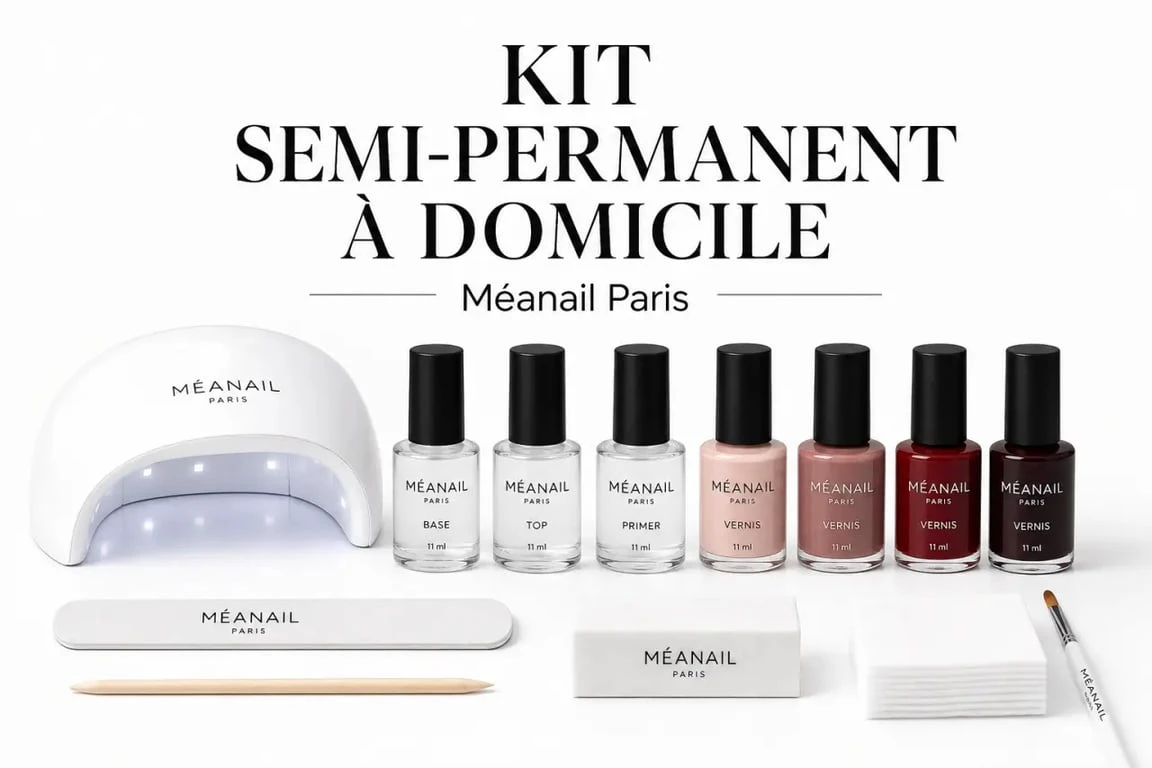 Kit Méanail Paris complet pour manucure semi-permanente à domicile