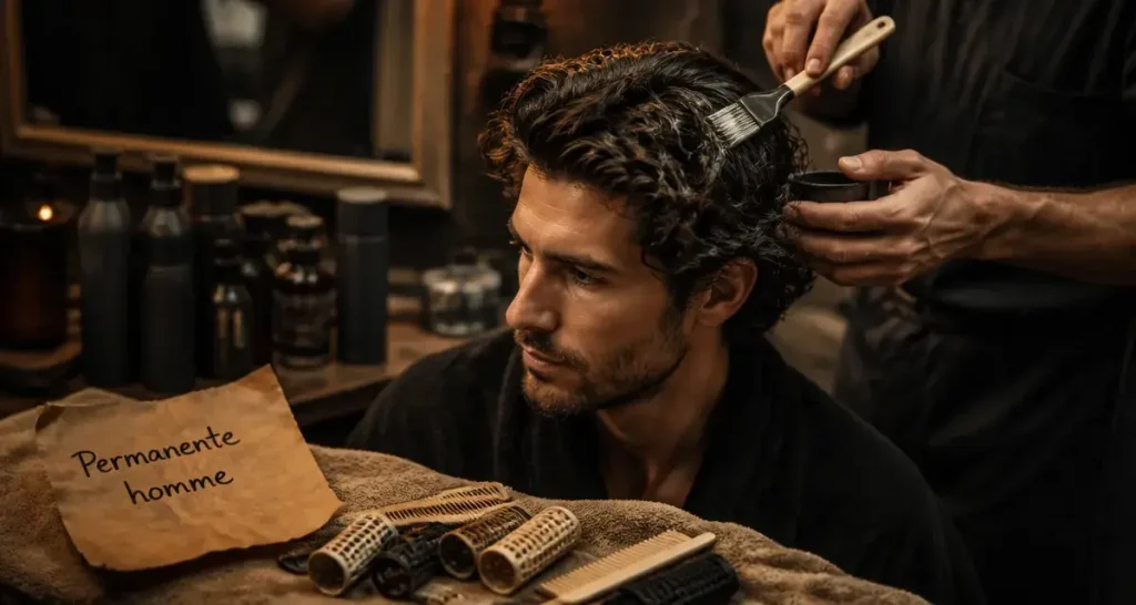 Permanente pour homme : transformer votre texture capillaire sans compromettre la santé de vos cheveux