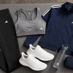 Tenue de sport femme adidas : legging et veste de survêtement fitness