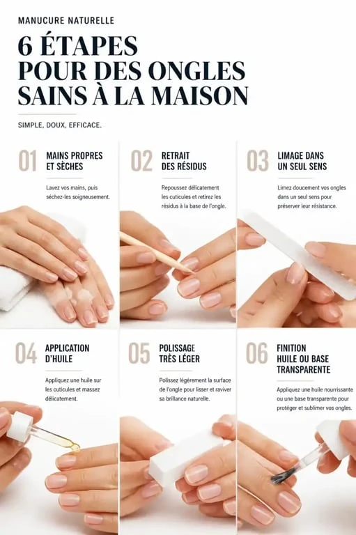 Les six étapes d’une manucure naturelle à la maison