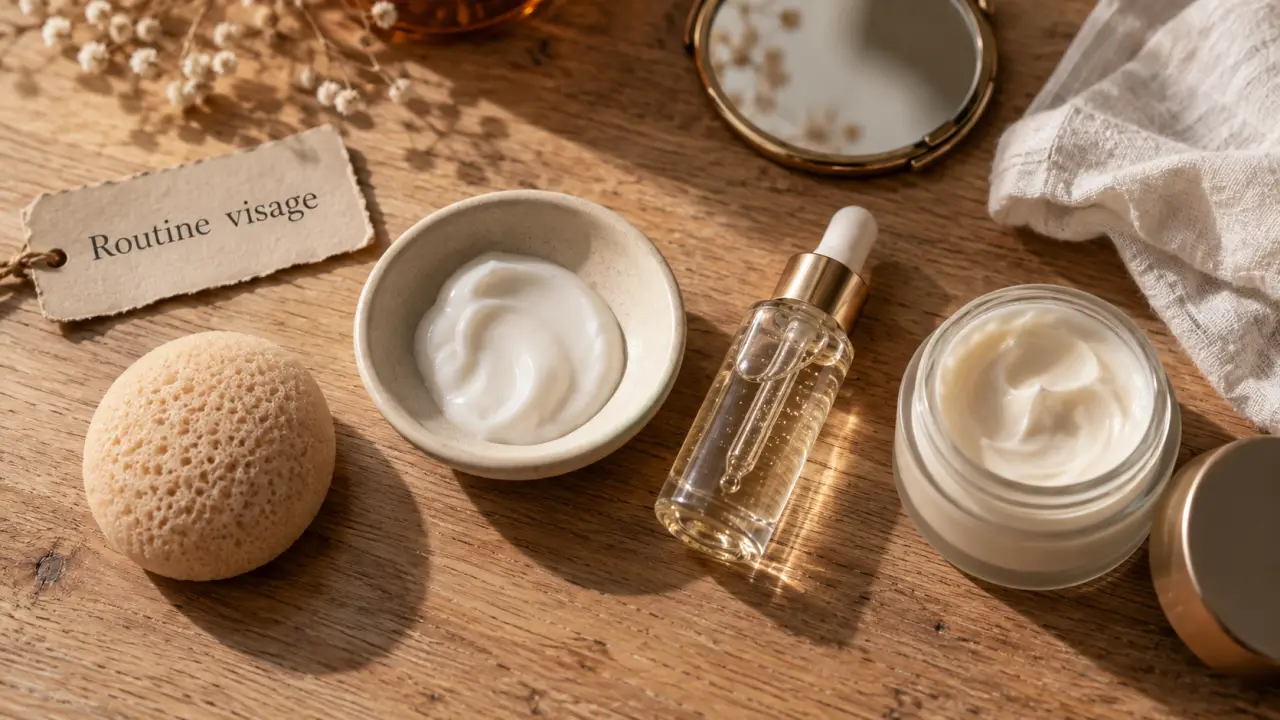 Soin du visage produit : routine peau