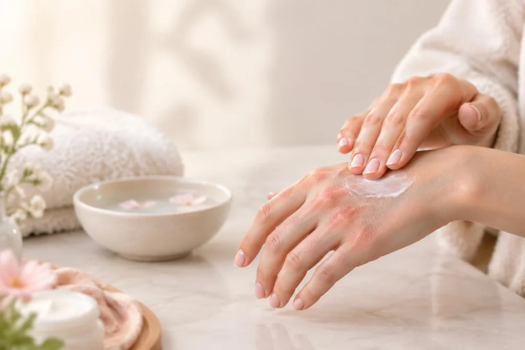 Mains sèches, raides ou douloureuses : hygiène, massage et quand consulter