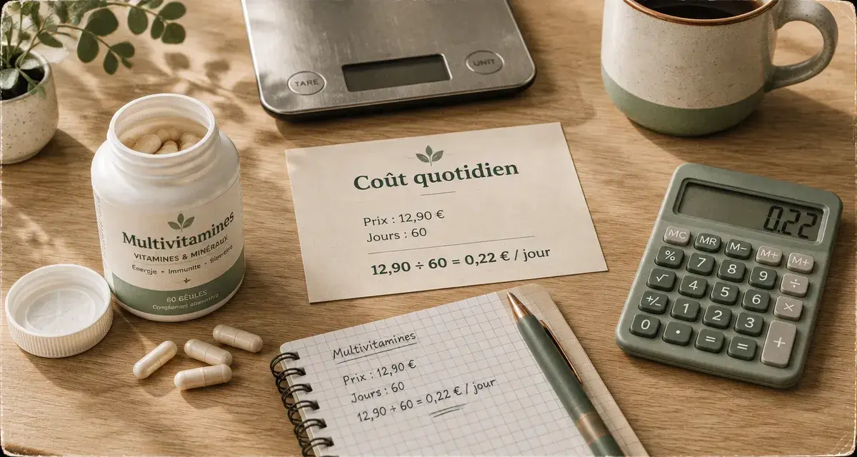 Multivitamine meilleur : coût quotidien et choix sur formule