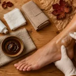 Pommade pour les varices : application sur cheville, jambes lourdes