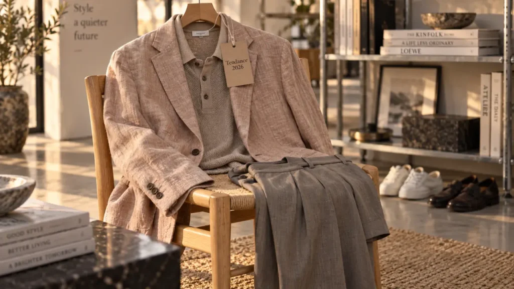 La mode homme 2026 assouplit le costume et privilégie les silhouettes faciles à porter